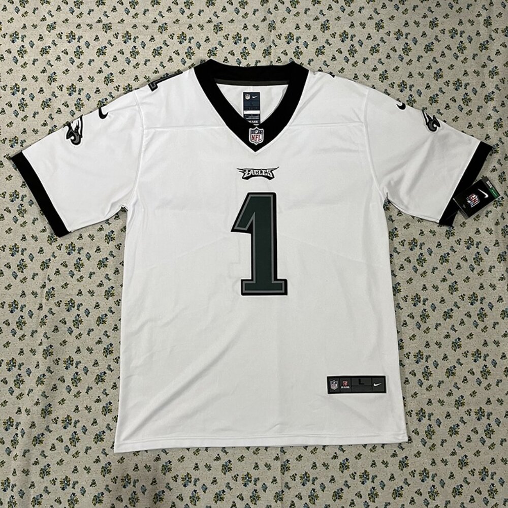 NFL Philadelphia Eagles White Jersey #1 Hurts